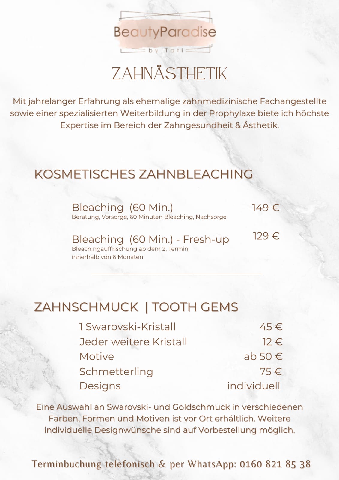 Zahnschmuck & Bleaching Zahnschmuck & Bleaching